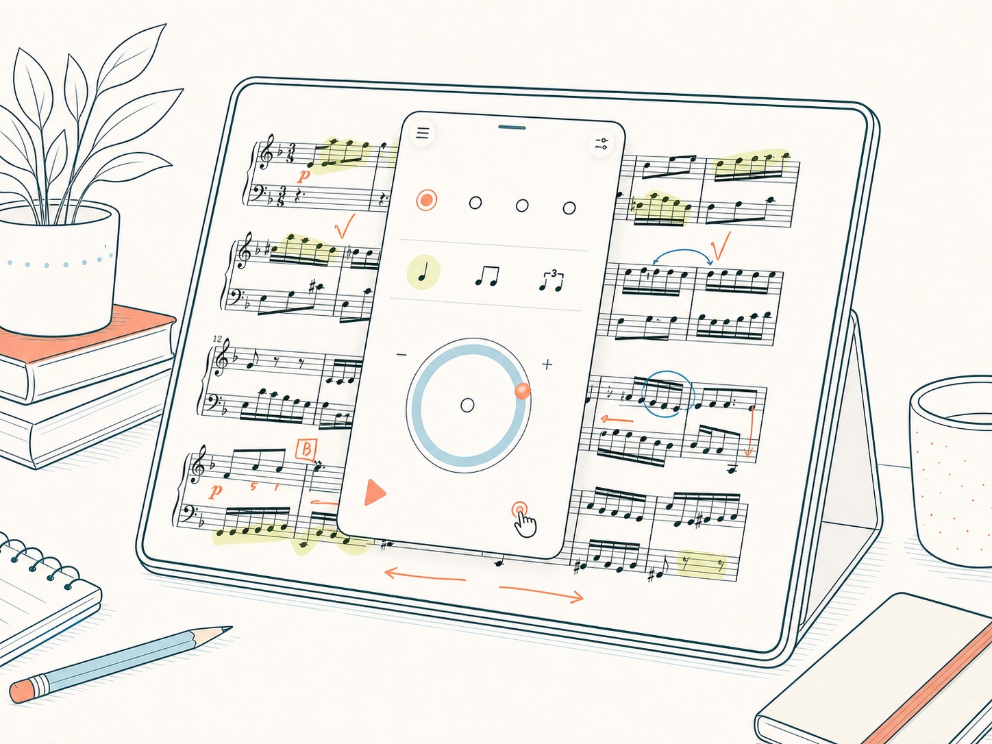 LogScore per-score metronome illustration